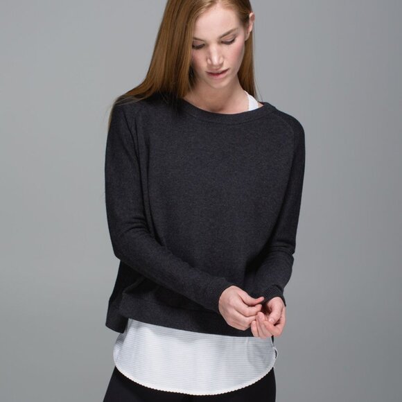 Lululemon Bhakti Life Sweater Heathered Black/ Gray | 4 - Picture 1 of 13